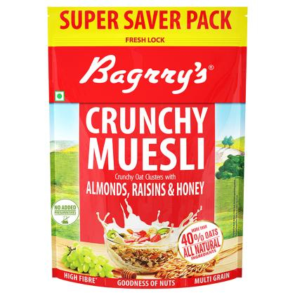 Bagrrys Crunchy Muesli With Almonds Raisins & Honey 750 g